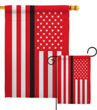 US Thin Black Line - Military Americana Vertical Impressions Decorative Flags HG140925 Made In USA