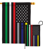 US First Responders Line - Military Americana Vertical Impressions Decorative Flags HG140927 Made In USA