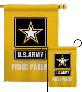 Proud Army Parent - Military Americana Vertical Impressions Decorative Flags HG170038 Made In USA