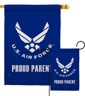 Proud Air Force Parent - Military Americana Vertical Impressions Decorative Flags HG170039 Made In USA