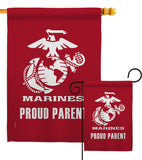 Proud Marine Parent - Military Americana Vertical Impressions Decorative Flags HG170040 Made In USA