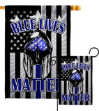 Blue Lives Matter - Military Americana Vertical Impressions Decorative Flags HG192286 Made In USA