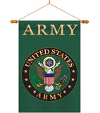 Army - Military Americana Vertical Applique Decorative Flags HG108014
