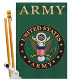 Army - Military Americana Vertical Applique Decorative Flags HG108014