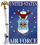 Air Force - Military Americana Vertical Applique Decorative Flags HG108015