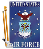 Air Force - Military Americana Vertical Applique Decorative Flags HG108015