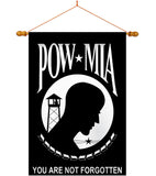 POW/ MIA - Military Americana Vertical Applique Decorative Flags HG108016