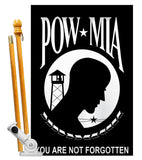 POW/ MIA - Military Americana Vertical Applique Decorative Flags HG108016