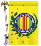 Vietnam Veterans - Military Americana Vertical Applique Decorative Flags HG108045