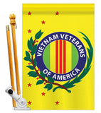 Vietnam Veterans - Military Americana Vertical Applique Decorative Flags HG108045