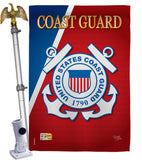 Coast Guard - Military Americana Vertical Impressions Decorative Flags HG108056 Made In USA