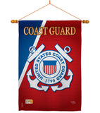 Coast Guard - Military Americana Vertical Impressions Decorative Flags HG108056 Made In USA