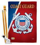 Coast Guard - Military Americana Vertical Impressions Decorative Flags HG108056 Made In USA