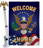 Welcome Home - Military Americana Vertical Impressions Decorative Flags HG108064 Made In USA