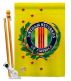 Vietnam Veteran - Military Americana Vertical Impressions Decorative Flags HG108235 Made In USA