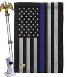 US Blue Stripe - Military Americana Vertical Impressions Decorative Flags HG108382 Made In USA