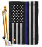 US Blue Stripe - Military Americana Vertical Impressions Decorative Flags HG108382 Made In USA