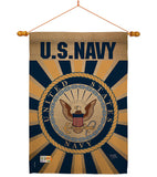 Navy - Military Americana Vertical Impressions Decorative Flags HG108394 Made In USA