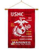 USMC - Military Americana Vertical Impressions Decorative Flags HG108405 Made In USA