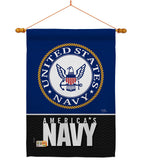 America Navy - Military Americana Vertical Impressions Decorative Flags HG108408 Made In USA