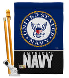 America Navy - Military Americana Vertical Impressions Decorative Flags HG108408 Made In USA