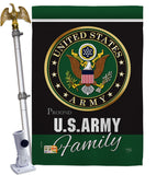 Army Proudly Family - Military Americana Vertical Impressions Decorative Flags HG108410 Made In USA