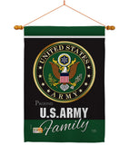 Army Proudly Family - Military Americana Vertical Impressions Decorative Flags HG108410 Made In USA