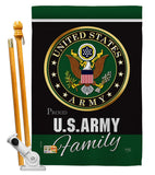 Army Proudly Family - Military Americana Vertical Impressions Decorative Flags HG108410 Made In USA