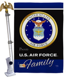 Air Force Proudly Family - Military Americana Vertical Impressions Decorative Flags HG108414 Made In USA