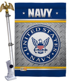 US Navy - Military Americana Vertical Impressions Decorative Flags HG108422 Made In USA