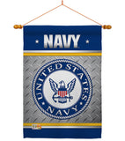 US Navy - Military Americana Vertical Impressions Decorative Flags HG108422 Made In USA