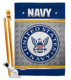 US Navy - Military Americana Vertical Impressions Decorative Flags HG108422 Made In USA