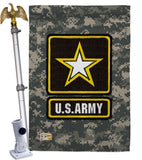 US Army Camoflash - Military Americana Vertical Impressions Decorative Flags HG108423 Made In USA