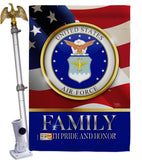 US Air Force Family Honor - Military Americana Vertical Impressions Decorative Flags HG108425 Made In USA