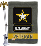 US Army Veteran - Military Americana Vertical Impressions Decorative Flags HG108430 Made In USA