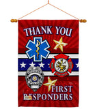 First Responders - Military Americana Vertical Impressions Decorative Flags HG108432 Made In USA