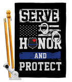 Serve Honor Protect - Military Americana Vertical Impressions Decorative Flags HG108441 Made In USA