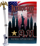 We Will Never Forget - Military Americana Vertical Impressions Decorative Flags HG108443 Made In USA