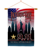 We Will Never Forget - Military Americana Vertical Impressions Decorative Flags HG108443 Made In USA