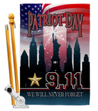 We Will Never Forget - Military Americana Vertical Impressions Decorative Flags HG108443 Made In USA