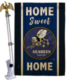 Home Sweet Seabees - Military Americana Vertical Impressions Decorative Flags HG108446 Made In USA