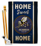 Home Sweet Seabees - Military Americana Vertical Impressions Decorative Flags HG108446 Made In USA