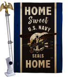 Home Sweet US Navy - Military Americana Vertical Impressions Decorative Flags HG108448 Made In USA