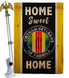 Home Sweet Vietnam - Military Americana Vertical Impressions Decorative Flags HG108449 Made In USA