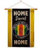 Home Sweet Vietnam - Military Americana Vertical Impressions Decorative Flags HG108449 Made In USA