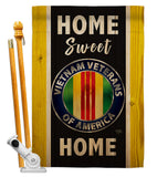 Home Sweet Vietnam - Military Americana Vertical Impressions Decorative Flags HG108449 Made In USA