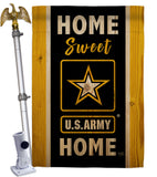 Home Sweet US Army - Military Americana Vertical Impressions Decorative Flags HG108450 Made In USA
