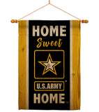 Home Sweet US Army - Military Americana Vertical Impressions Decorative Flags HG108450 Made In USA