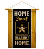 Home Sweet US Army - Military Americana Vertical Impressions Decorative Flags HG108450 Made In USA