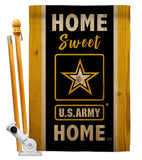 Home Sweet US Army - Military Americana Vertical Impressions Decorative Flags HG108450 Made In USA